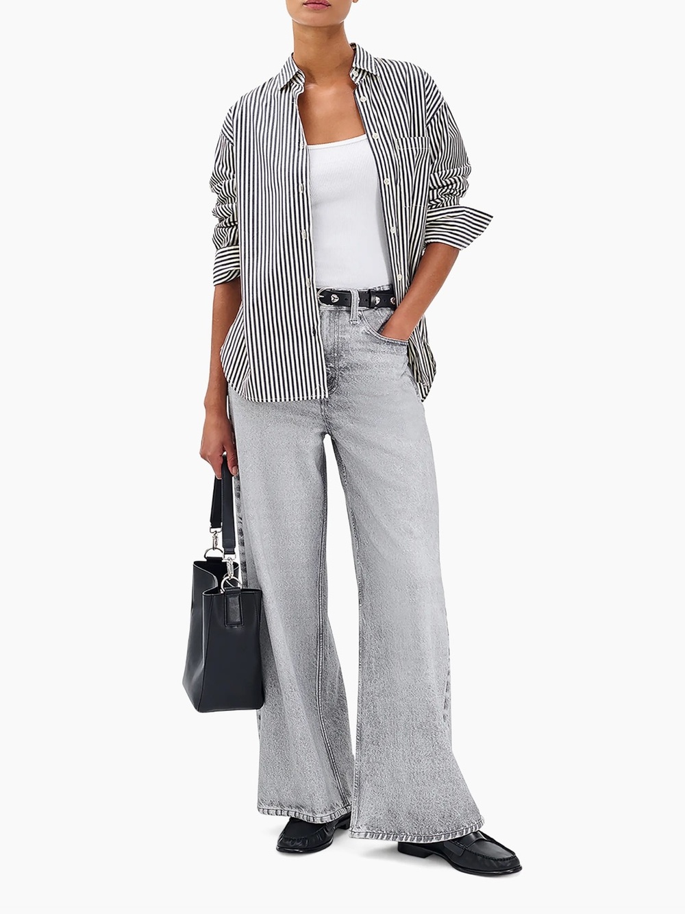 Rag & Bone Miramar Sofie Wide Leg Ankle Jeans Women’s Size 29 Icy Grey NWT - Picture 16 of 17